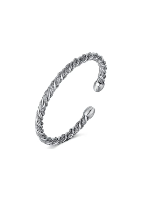 Open Sky Stainless steel Weave Hip Hop Cuff Bangle