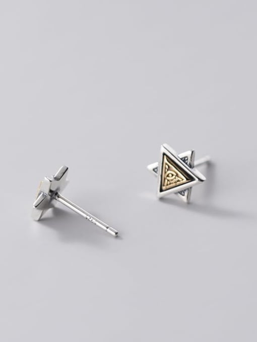 Rosh 925 Sterling Silver Triangle Vintage Stud Earring 3