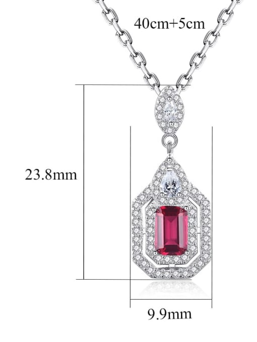 CCUI 925 Sterling Silver Cubic Zirconia Geometric Dainty Necklace 4