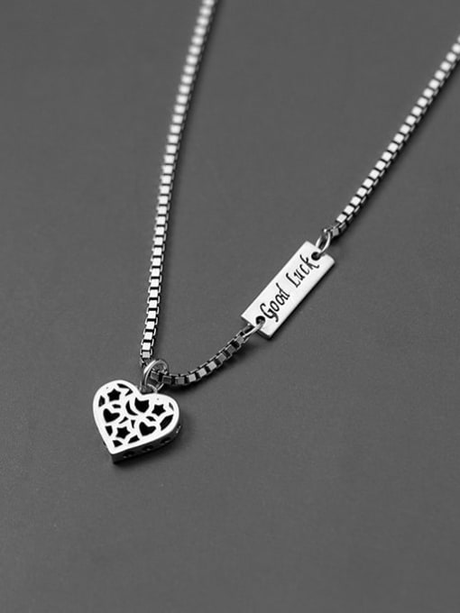 Rosh 925 Sterling Silver Heart letter  Ethnic Necklace 1