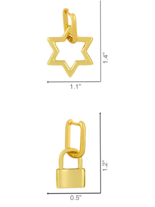 CC Brass Locket Minimalist Huggie Earring 3