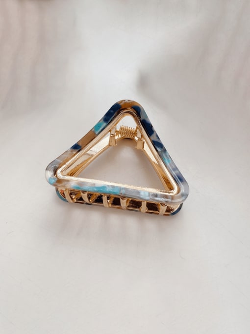 Cloisonne Alloy Cellulose Acetate Trend Hollow Triangle Jaw Hair Claw