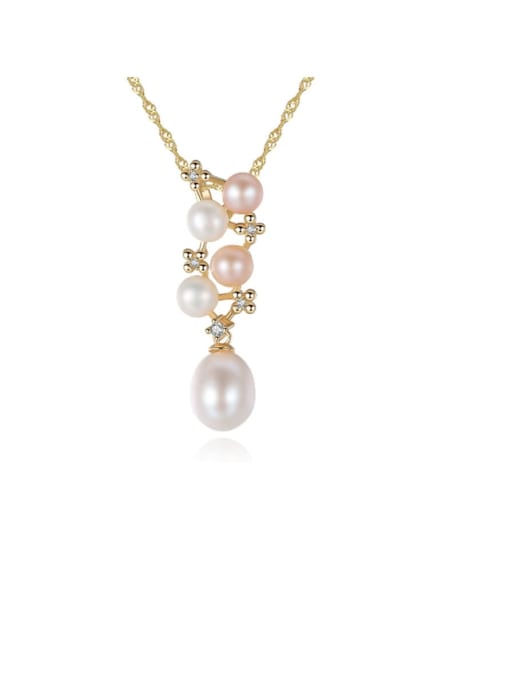 CCUI 925 Sterling Silver Freshwater Pearl Pendant Necklace