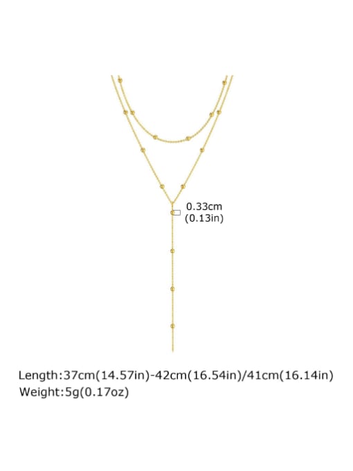 golden Stainless steel Tassel Minimalist Lariat Necklace