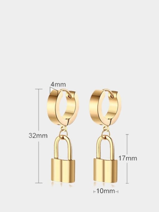 LI MUMU Brass Locket Minimalist Huggie Earring 3