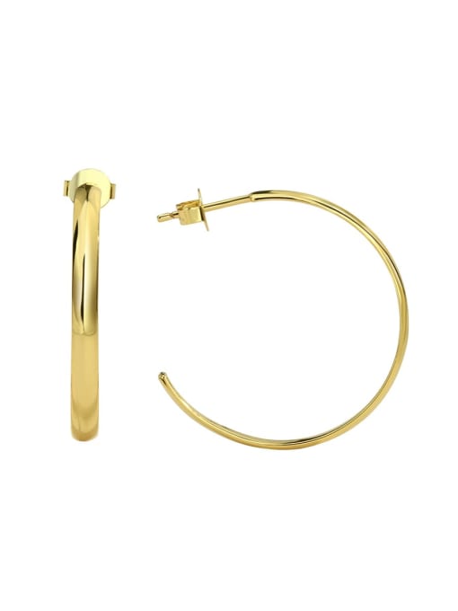 CHARME Brass Geometric Minimalist Hoop Earring 4