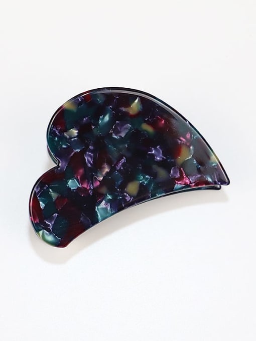 Colorful purple Cellulose Acetate Minimalist Heart Zinc Alloy Jaw Hair Claw