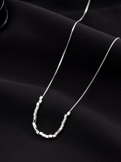 NS842  Plating 925 Sterling Silver Geometric Minimalist Necklace