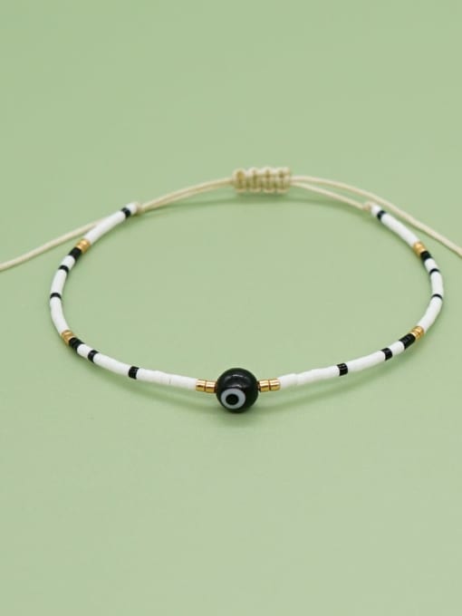 MI B210115F Miyuki Millet Bead Multi Color Evil Eye Bohemia Handmade Weave Bracelet
