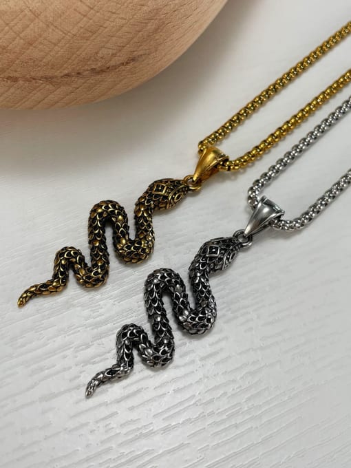 Open Sky Stainless steel Snake Hip Hop Necklace 1