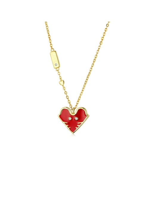 Jare 925 Sterling Silver With  Gold Plated Minimalist Heart Necklaces 0