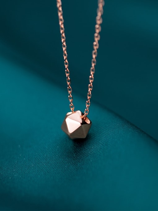 Rosh 925 Sterling Silver With  Minimalist Smooth Hexagon Necklaces