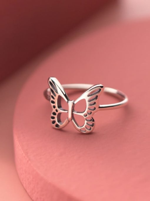 Rosh 925 Sterling Silver Butterfly Vintage Midi Ring 1