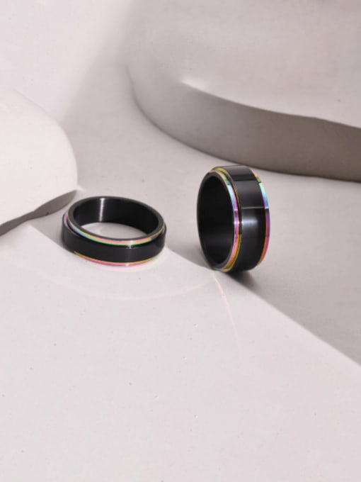 CONG Stainless steel Round Minimalist Band Ring 3