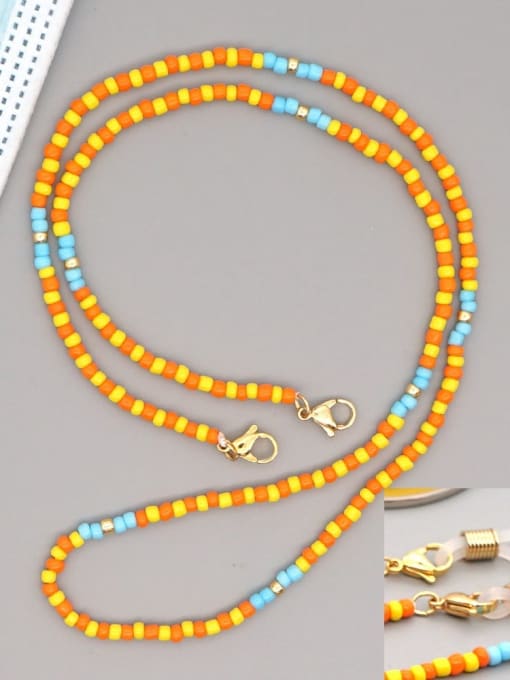 GZ N200005B Stainless steel Multi Color TOHAO  Bead  Bohemia Hand-woven Necklace