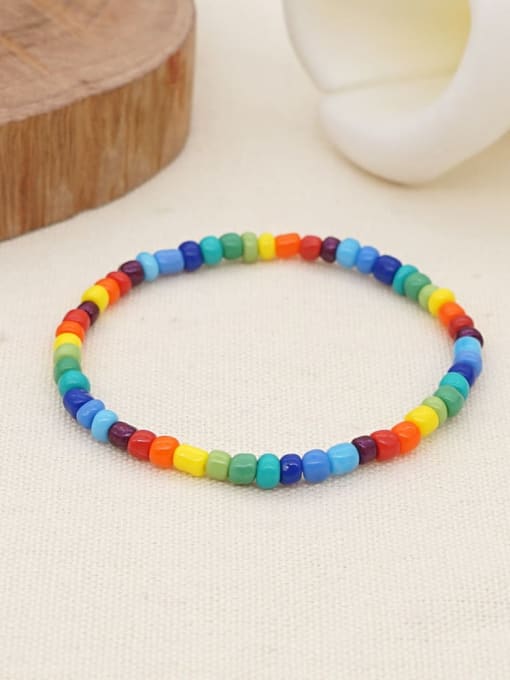 Roxi Stainless steel MGB Bead Multi Color Letter Bohemia Stretch Bracelet