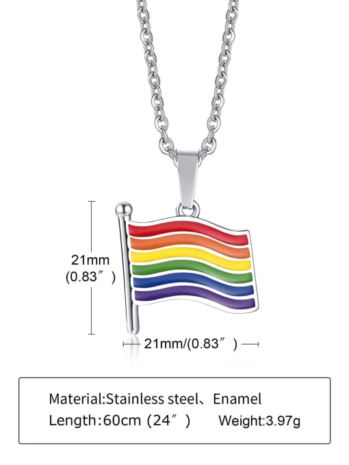 CONG Stainless steel Enamel Minimalist Geometric  Pendant 3