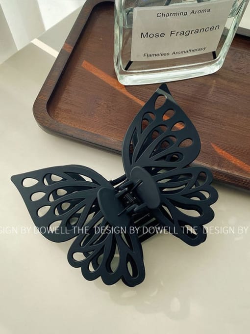 black Alloy Resyin Minimalist Butterfl  Jaw Hair Claw