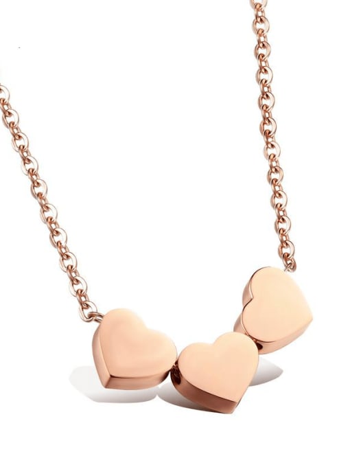 Open Sky Titanium smooth Heart Minimalist pendant Necklace