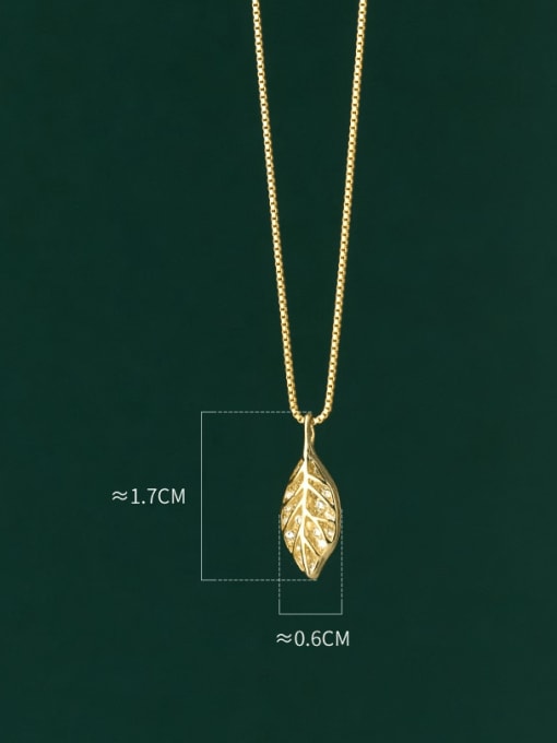 Rosh 925 Sterling Silver Cubic Zirconia Leaf Minimalist Necklace 3