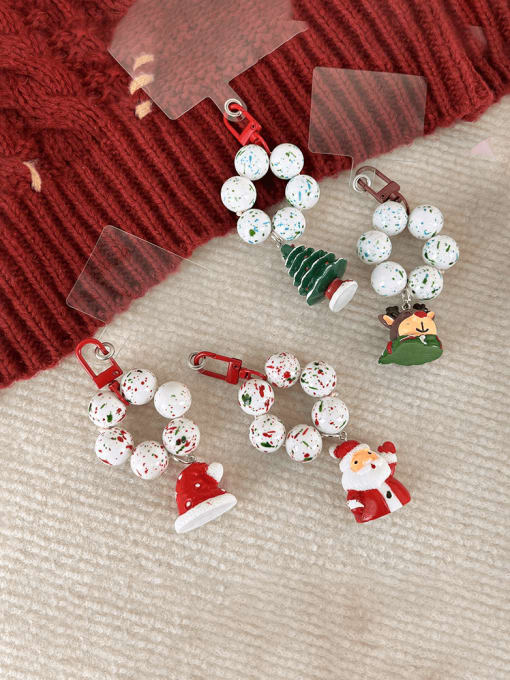 Girlhood Alloy Resin Multi Color Christmas Seris Cute Mobile Phone Accessories 2
