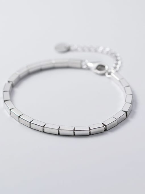 Rosh 925 Sterling Silver Geometric Minimalist Bracelet 1