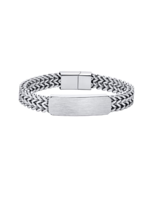 steel 22cm Stainless steel Geometric Hip Hop Link Bracelet