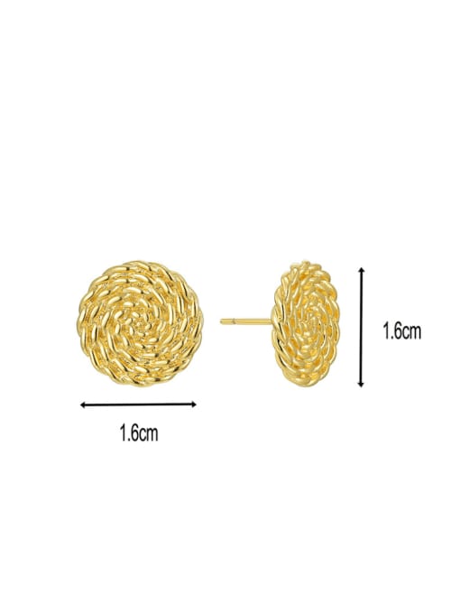 CHARME Brass Geometric Minimalist Stud Earring 1