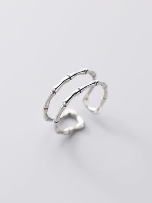 Rosh 925 Sterling Silver Round Minimalist Stackable Ring 2