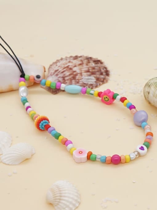 MMBEADS Imitation Pearl Multi Color Polymer Clay Flower Bohemia Mobile Phone Accessories 3