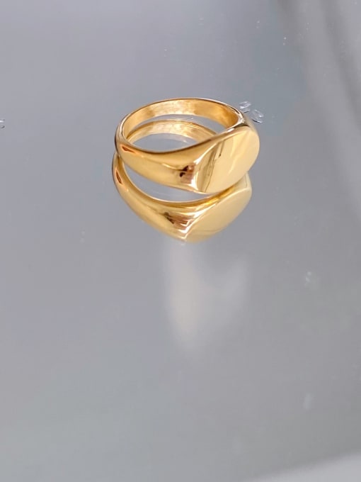 Oval ring No.6 8 Titanium Steel Geometric Vintage Band Ring