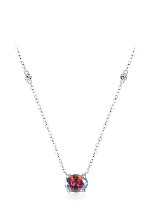 S925 Sterling Silver 925 Sterling Silver Cubic Zirconia Geometric Minimalist Necklace