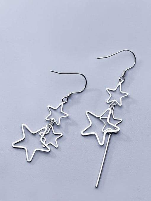 Rosh 925 Sterling Silver Star Minimalist Hook Earring 3