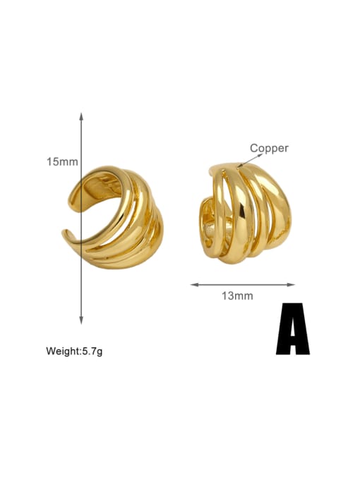 CC Brass Geometric Vintage Stud Earring 1