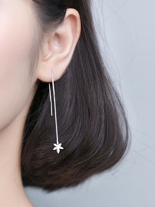 Rosh 925 Sterling Silver Tassel Minimalist Threader Earring 1