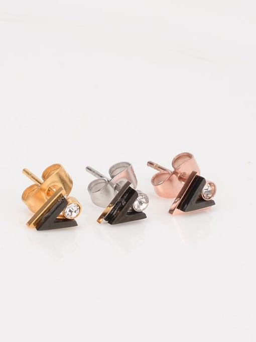 A TEEM Titanium Acrylic Triangle Minimalist Stud Earring 0