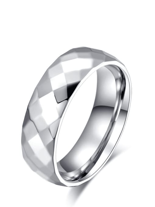 CONG Titanium Steel Round Minimalist Band Ring 0