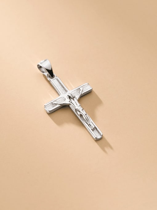 Rosh 925 Sterling Silver Minimalist Cross Pendant