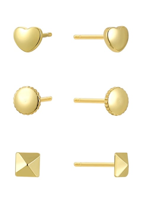 CHARME Brass Geometric Minimalist Stud Earring