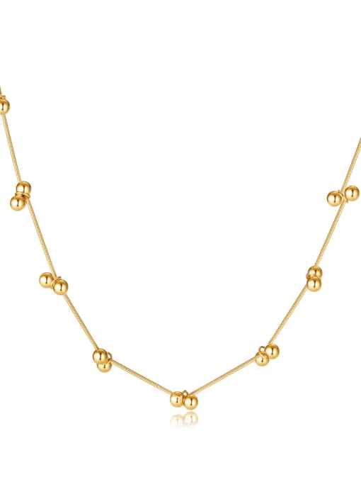 GX2302 Titanium Steel Bead Minimalist Necklace