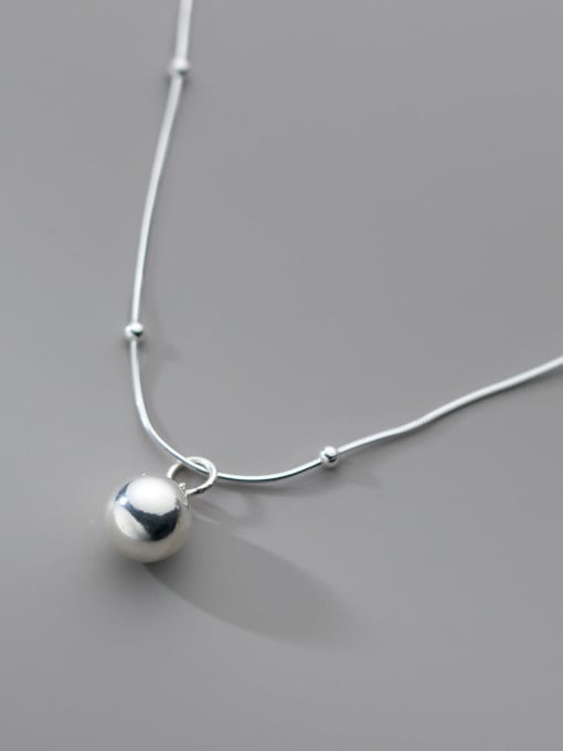 Rosh 925 Sterling Silver Ball Minimalist Necklace
