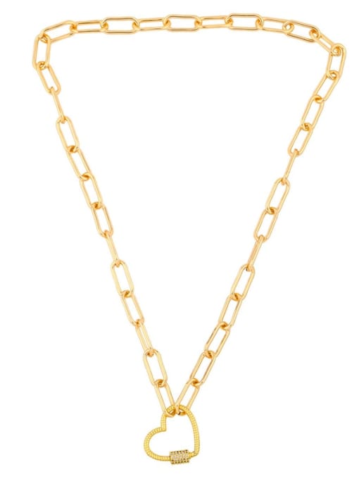 CC Brass Cubic Zirconia Heart Vintage pendant Necklace 3