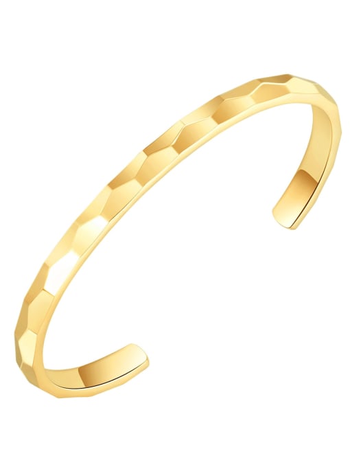 990 gold plated bracelet Titanium Steel Geometric Minimalist Cuff Bangle