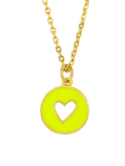 CC Brass Enamel Heart Minimalist Necklace 0