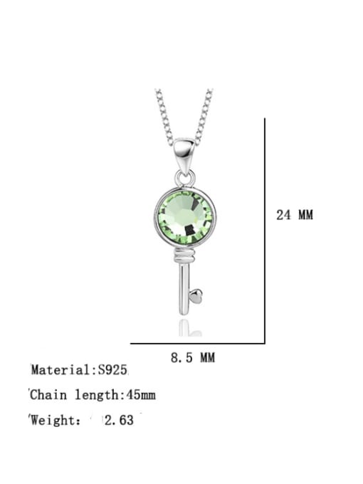 BC-Swarovski Elements 925 Sterling Silver Austrian Crystal Key Classic Necklace 3