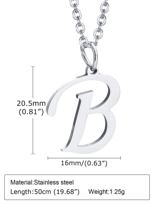 CONG Stainless steel Minimalist Letter Pendant 4