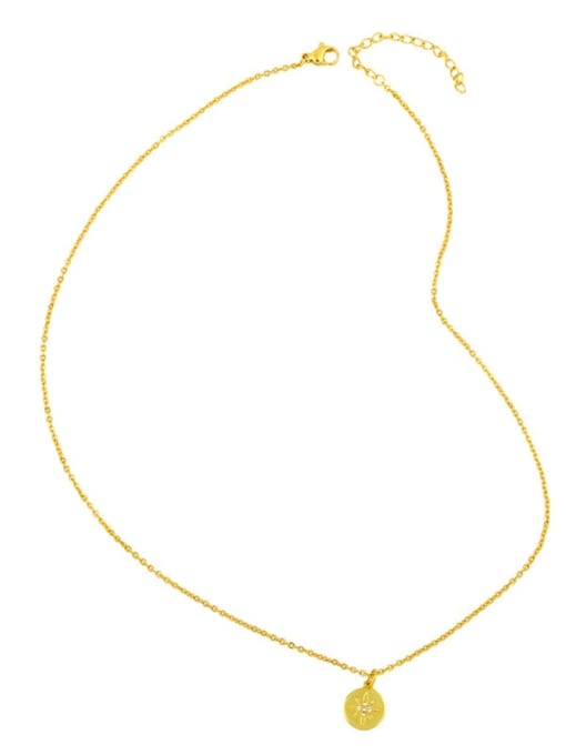 CC Brass Cubic Zirconia Geometric Vintage Necklace 3