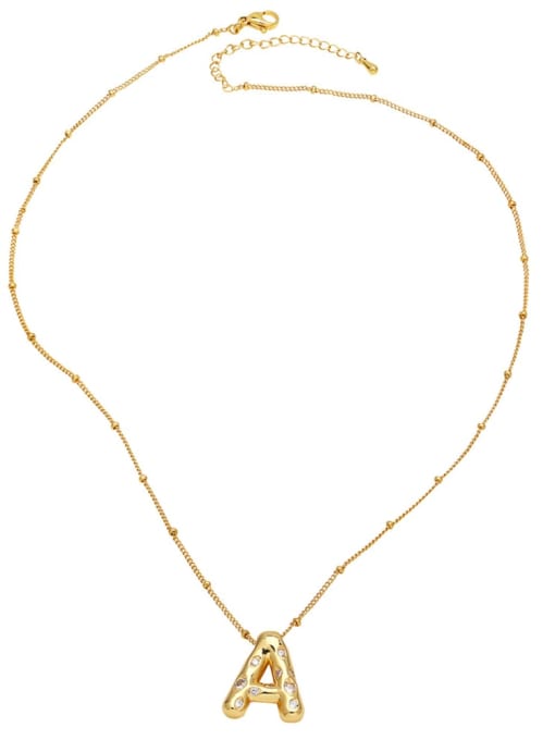 CC Brass Letter Minimalist Necklace 4