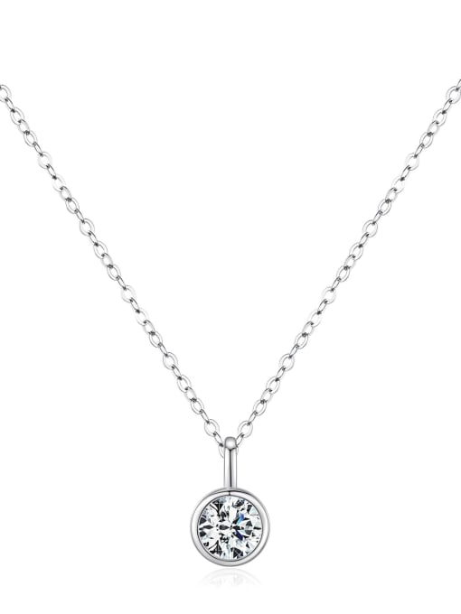 1 carat Mosan diamond 925 Sterling Silver Moissanite Geometric Dainty Necklace