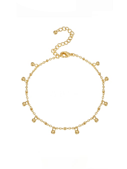 CHARME Brass  Minimalist  Small Round Bead Anklet 0